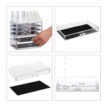 Relaxdays Make Up Organizer mit 8 Schubladen