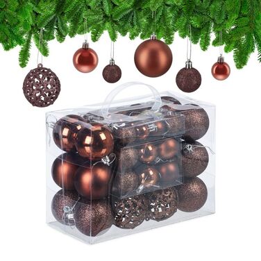 Relaxdays Weihnachtskugeln im 50er Set