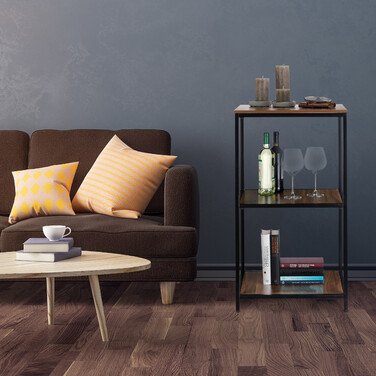 Relaxdays Quadratisches Standregal 3 Ablagen