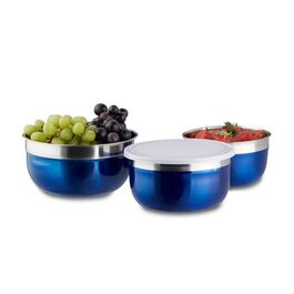 Relaxdays Schüssel Set mit Deckel 3-teilig