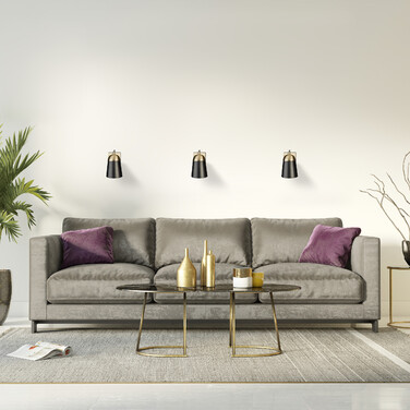 Relaxdays Wandleuchte Messing