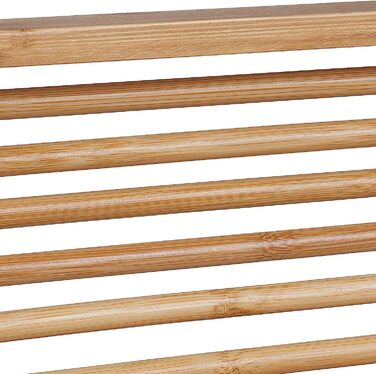 Relaxdays Badewannenablage Bambus, 69 cm breit, ausklappbare Füße, Badewannenbrett mit Seifenablage, Wannenablage, Natur