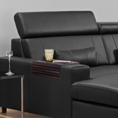 Relaxdays Sofatablett Bambus dunkelbraun