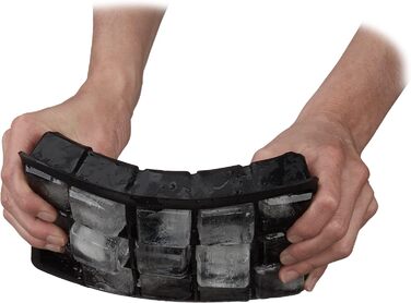 Relaxdays Eiswürfelform, 3,5 cm, BPA-frei, Cocktails, 3,5x19,5x12,5 cm, schwarz (50 Zeichen)