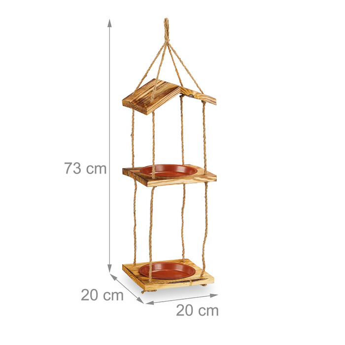 Relaxdays Vogelfutterstation mit 2 Schalen