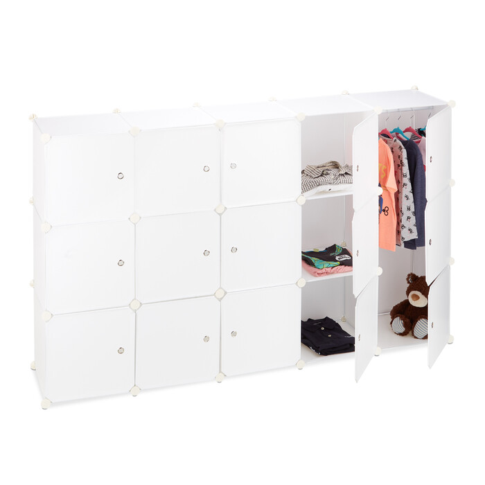 Relaxdays Regalsystem Kleiderschrank 11 Fächer