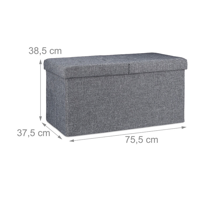 Relaxdays Sitzbank mit klappbarem Deckel