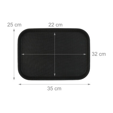 Relaxdays 5er Set Serviertablett 35 x 25 cm