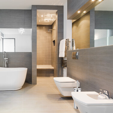 Relaxdays WC Garnitur aus Edelstahl rund