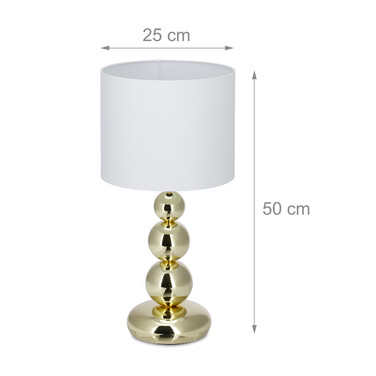Relaxdays Tischlampe Gold