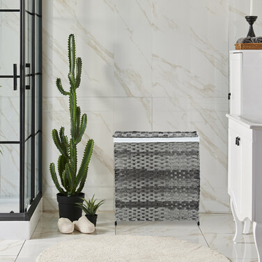 Relaxdays Wäschekorb Rattan-Optik 110 L