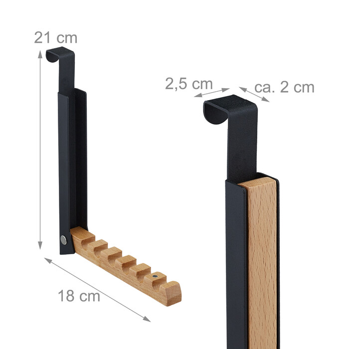 Relaxdays Klappbare Türgarderobe 2er Set