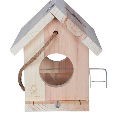 Relaxdays Vogelfutterhaus aus Naturholz