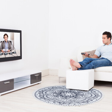 Relaxdays Runder Teppich im Mandala-Design