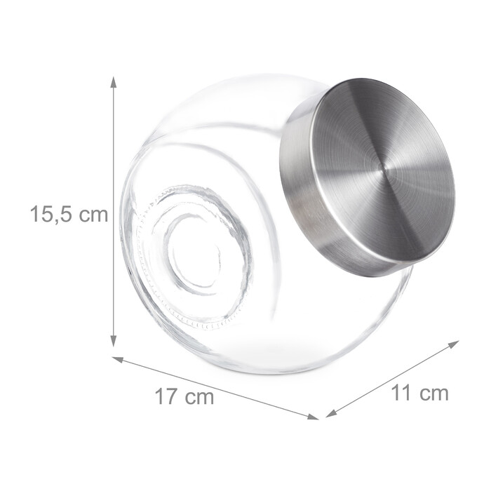 Relaxdays Bonbongläser 4er Set 1,5 L