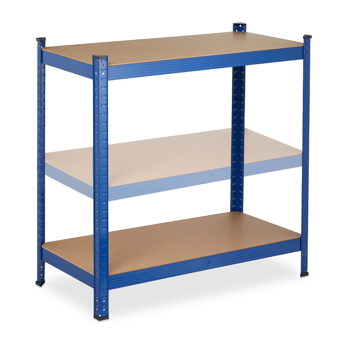 Relaxdays Schwerlastregal 180x90x45 blau