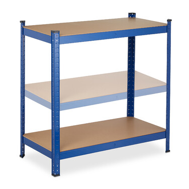 Relaxdays Schwerlastregal 180x90x45 blau
