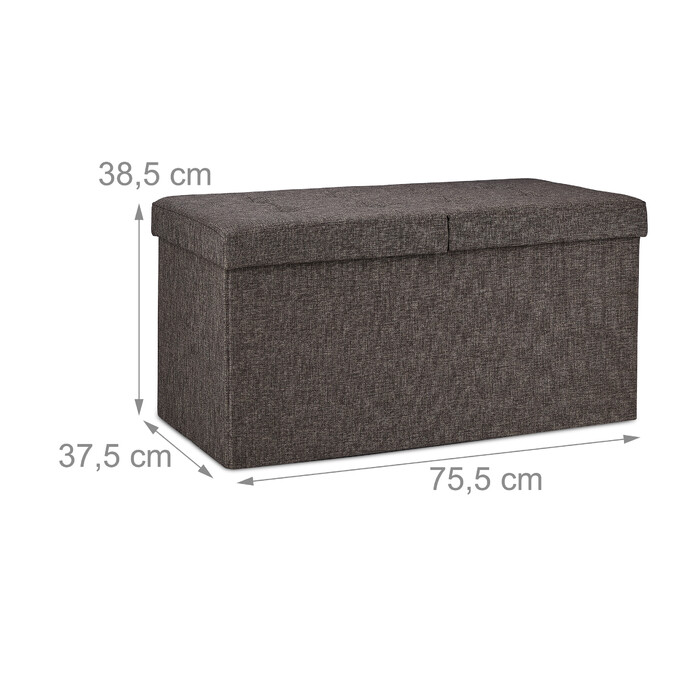 Relaxdays Sitzbank mit klappbarem Deckel