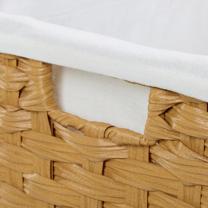 Relaxdays Wäschekorb Rattan-Optik 110 L