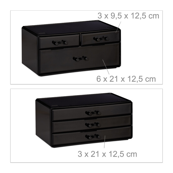 Relaxdays Kosmetikorganizer mit 6 Schubladen