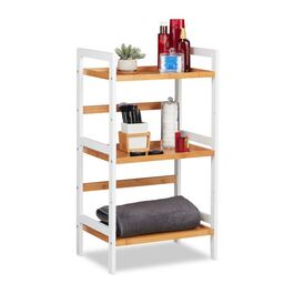 Relaxdays Badregal Bambus weiß und natur