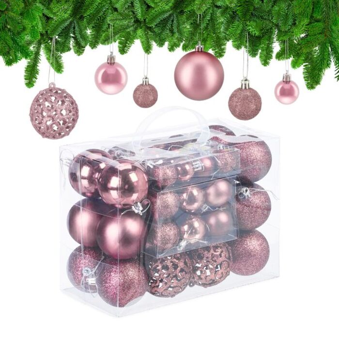 Relaxdays Weihnachtskugeln im 50er Set
