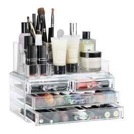 Relaxdays Make Up Organizer mit 4 Schubladen