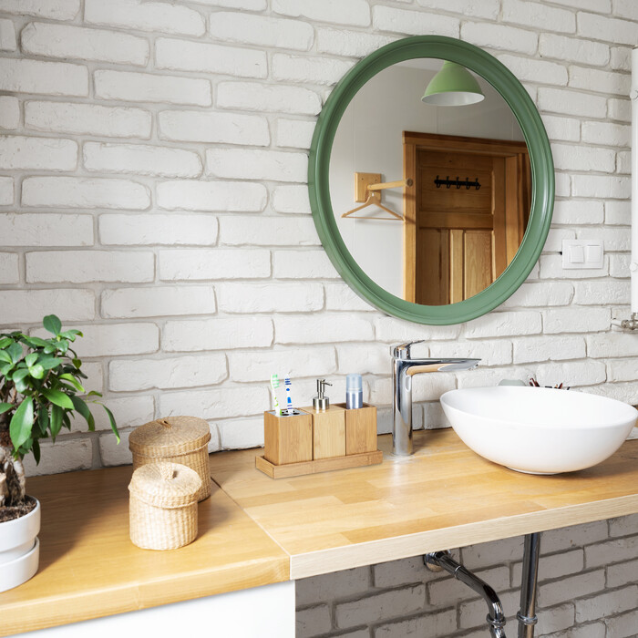 Relaxdays Bad-Accessoires-Set Bambus