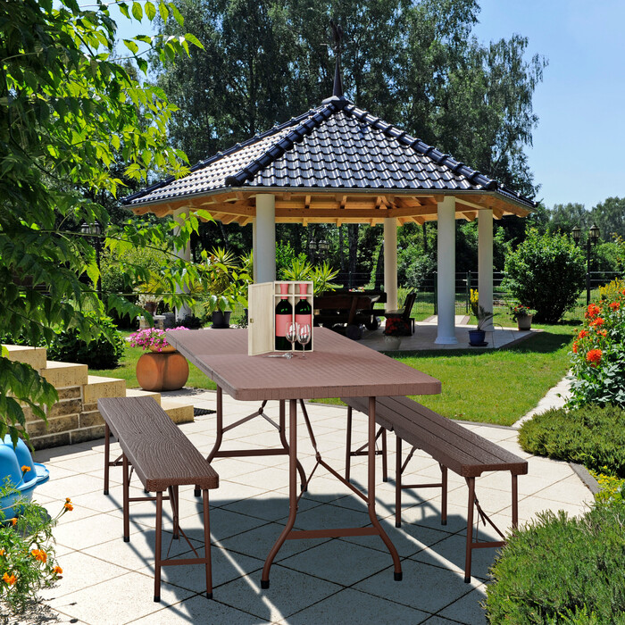 Relaxdays Gartentisch klappbar