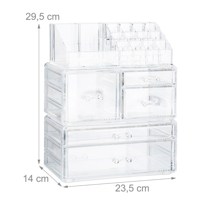 Relaxdays Acryl Make Up Organizer mit 21 Fächern