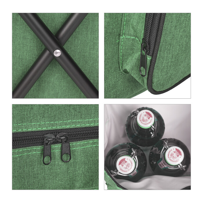 Relaxdays Grüner Campinghocker mit Lehne
