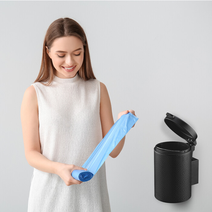 Relaxdays Kosmetikeimer Wandmontage 3 Liter